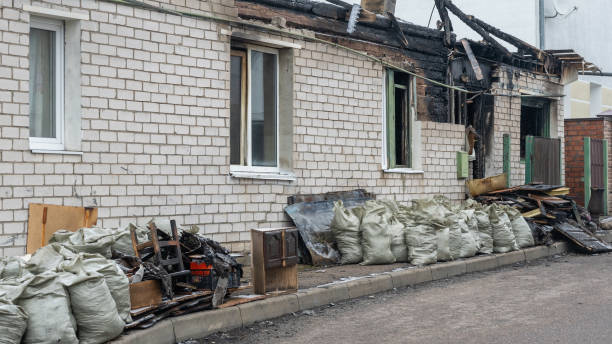 Professional Fire Damage Removal technician working in Glenwood, MD